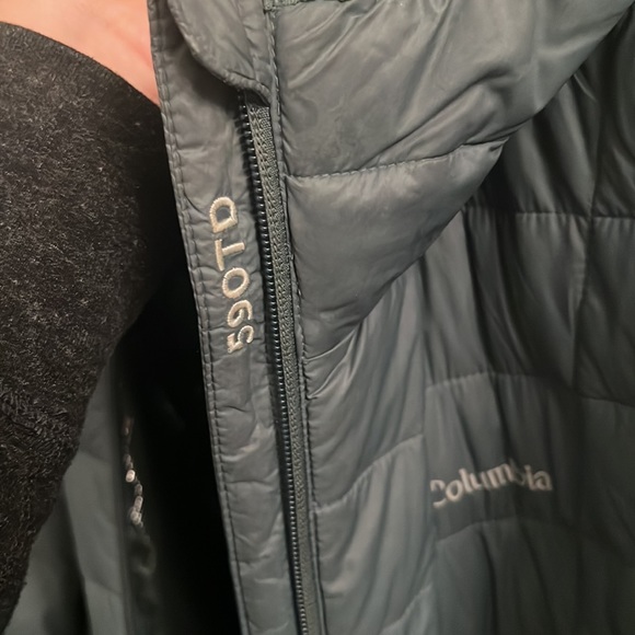 Teal Columbia Omni Heat Mid thigh Coat - Picture 10 of 11